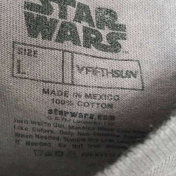 Vintage Star Wars T-Shirt Size L Gray Graphic Cotton Retro - Picture 6 of 7